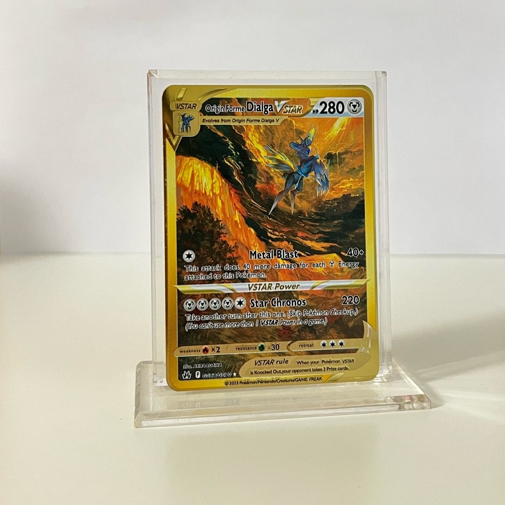 Pokemon Origin Forme Dialga VSTAR GG68/GG70 METAL GOLD CARD Collectible/Gift